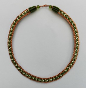 Wire Kumihimo necklace jewellery half round braid