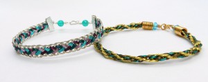 Two wire Kumihimo bracelets