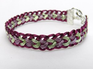Wire Kumihimo bracelet tutorial half round braid jewellery