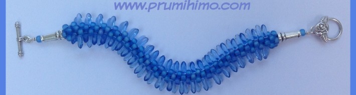 Moody Blues Kumihimo beaded bracelet