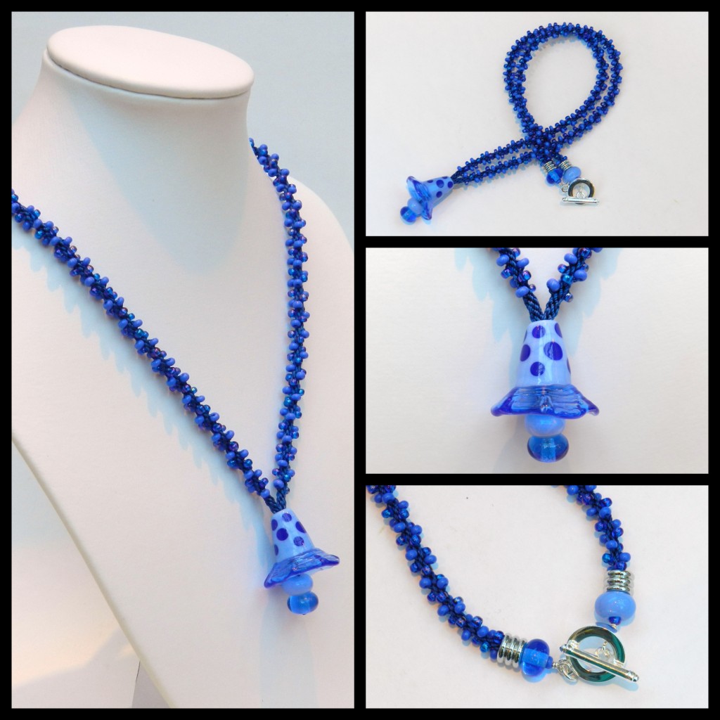 Blue pendant collage