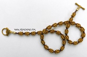 Brown and Gold Treasure Nets necklace