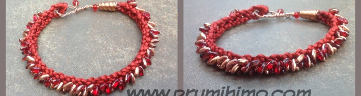 Rizos! Kumihimo Bracelet with Rizo beads