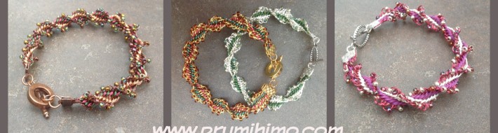 Twister wire kumihimo bracelet