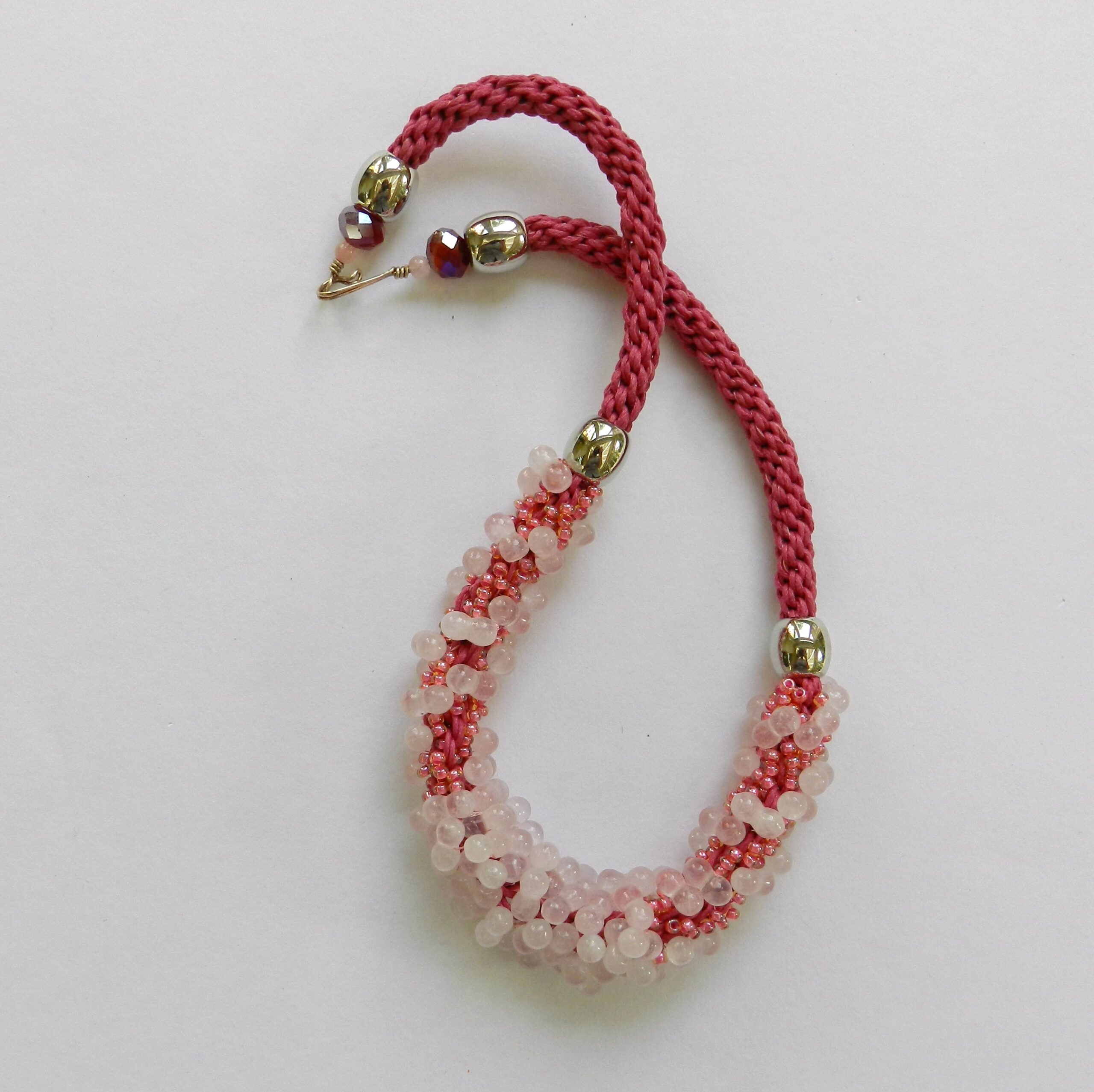 Gemstone Peanut Beads kumihimo