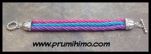 Waxed cord kumihimo bracelet