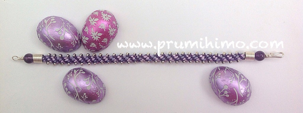 Easter kumihimo bracelet