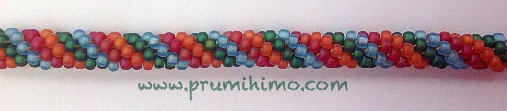 Kumihimo 4 colour braid