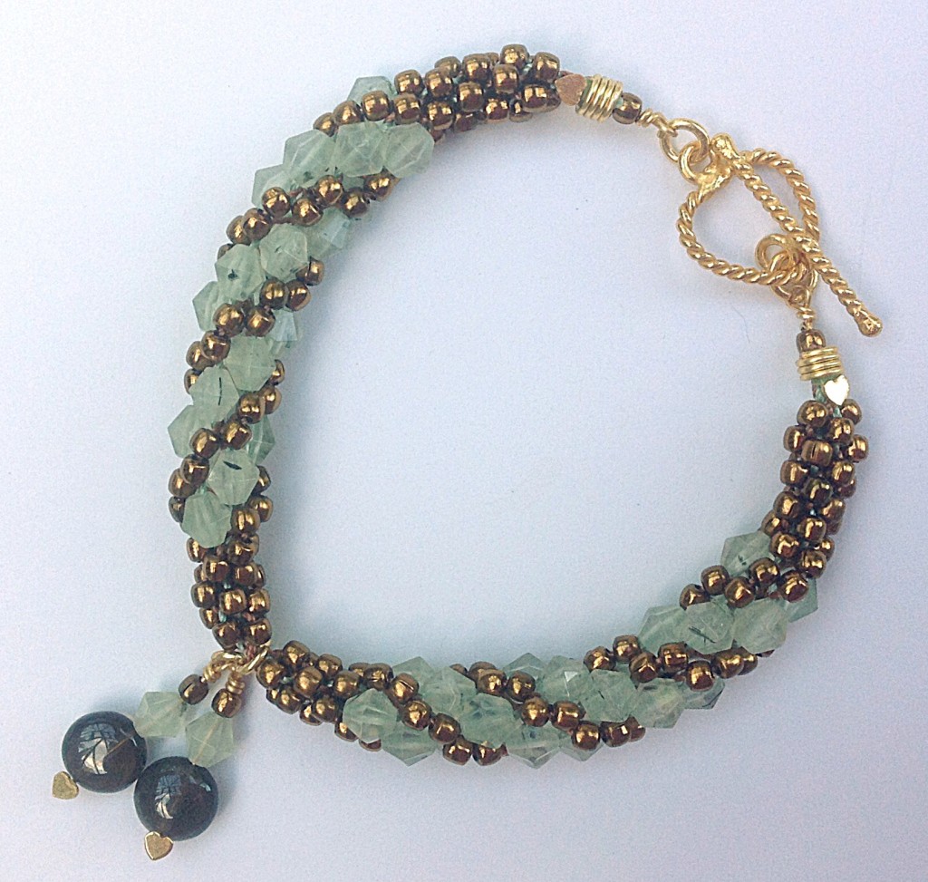 Kumihimo Prehnite bracelet