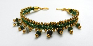 Emerald kumihimo bracelet