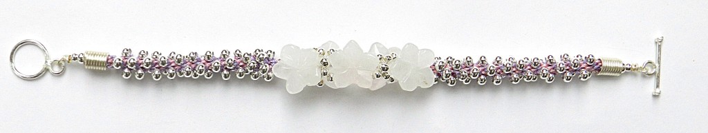 Rose Quartz kumihimo bracelet