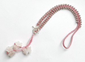 Rose Quartz kumihimo necklace