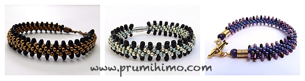 Kumihimo edged bracelets