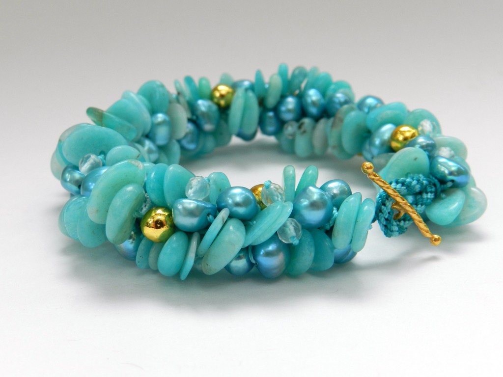 Amazonite kumihimo bracelet