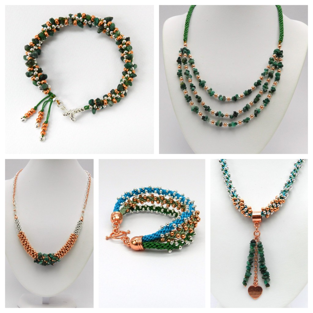 Genuine Emerald kumihimo jewellery