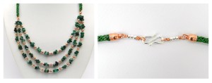 Emerald kumihimo necklace