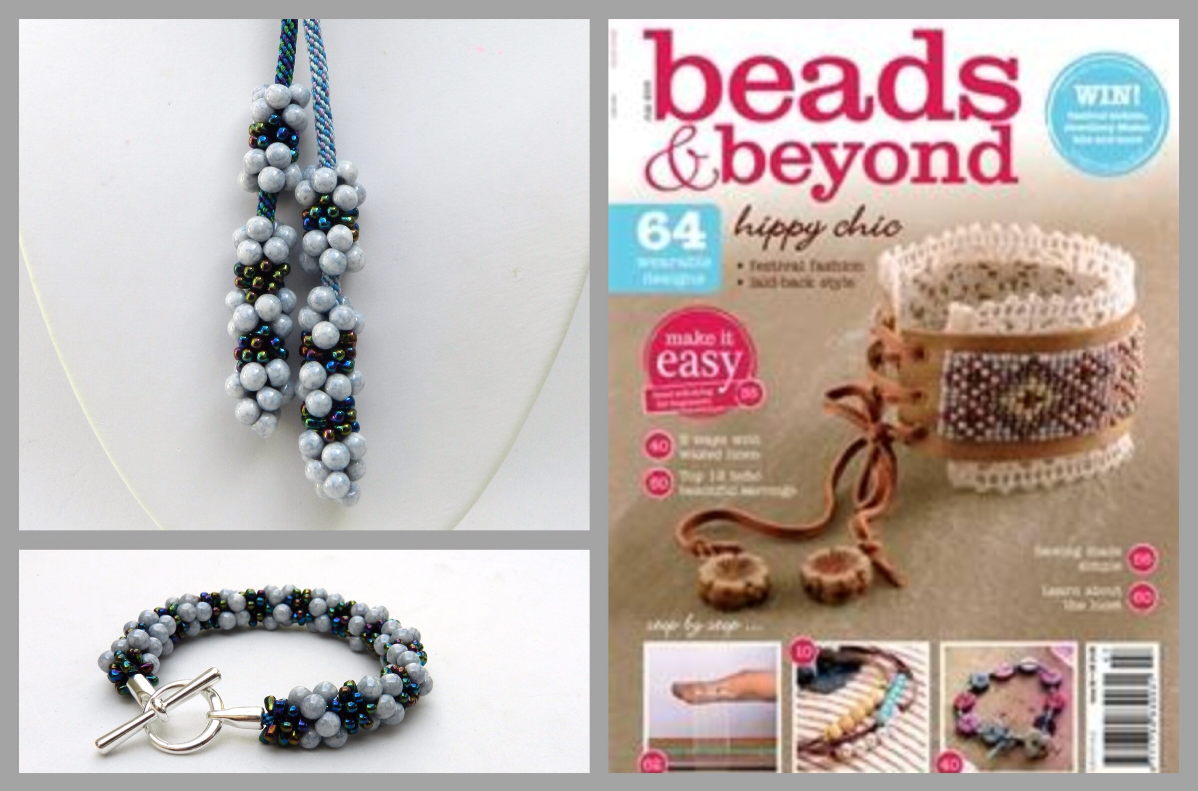 Beaded kumihimo
