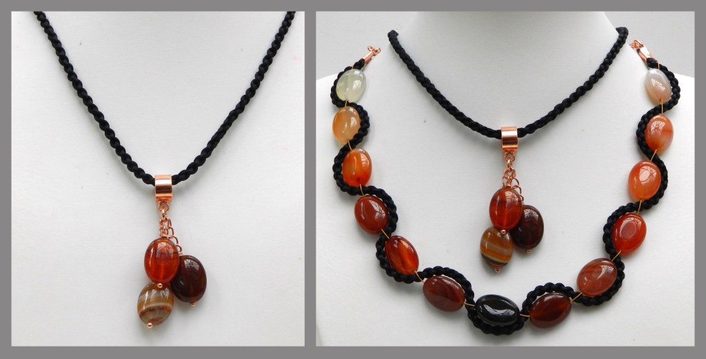 Carnelian Kumihimo Pendant