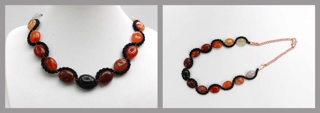 Carnelian kumihimo necklace