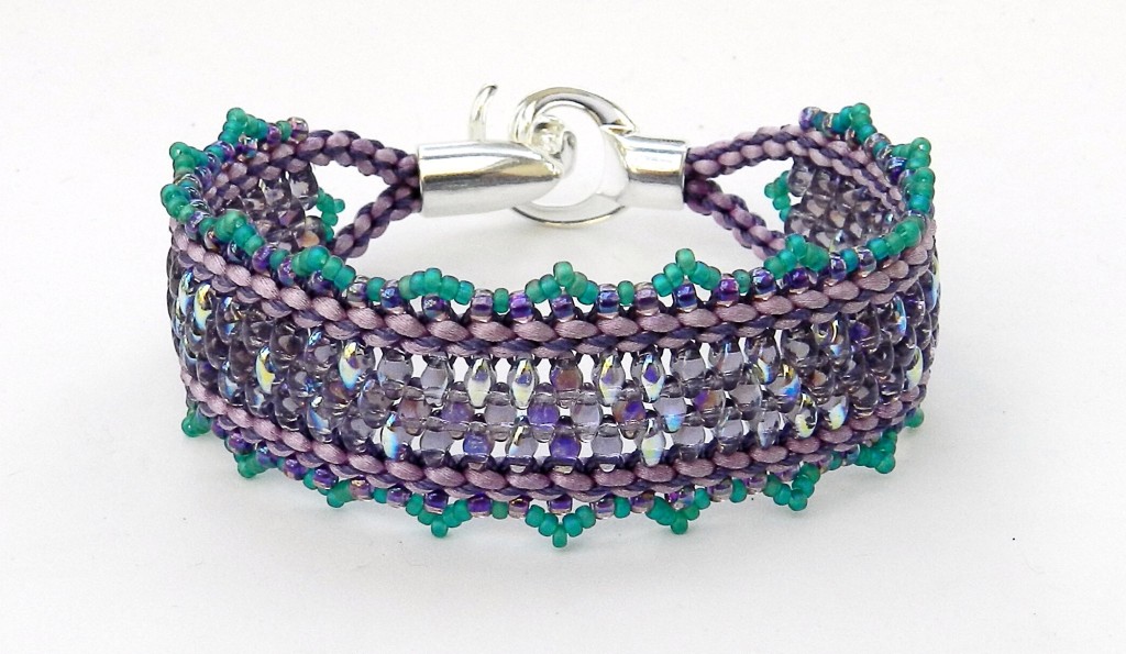 Windows embellished kumihimo bracelet