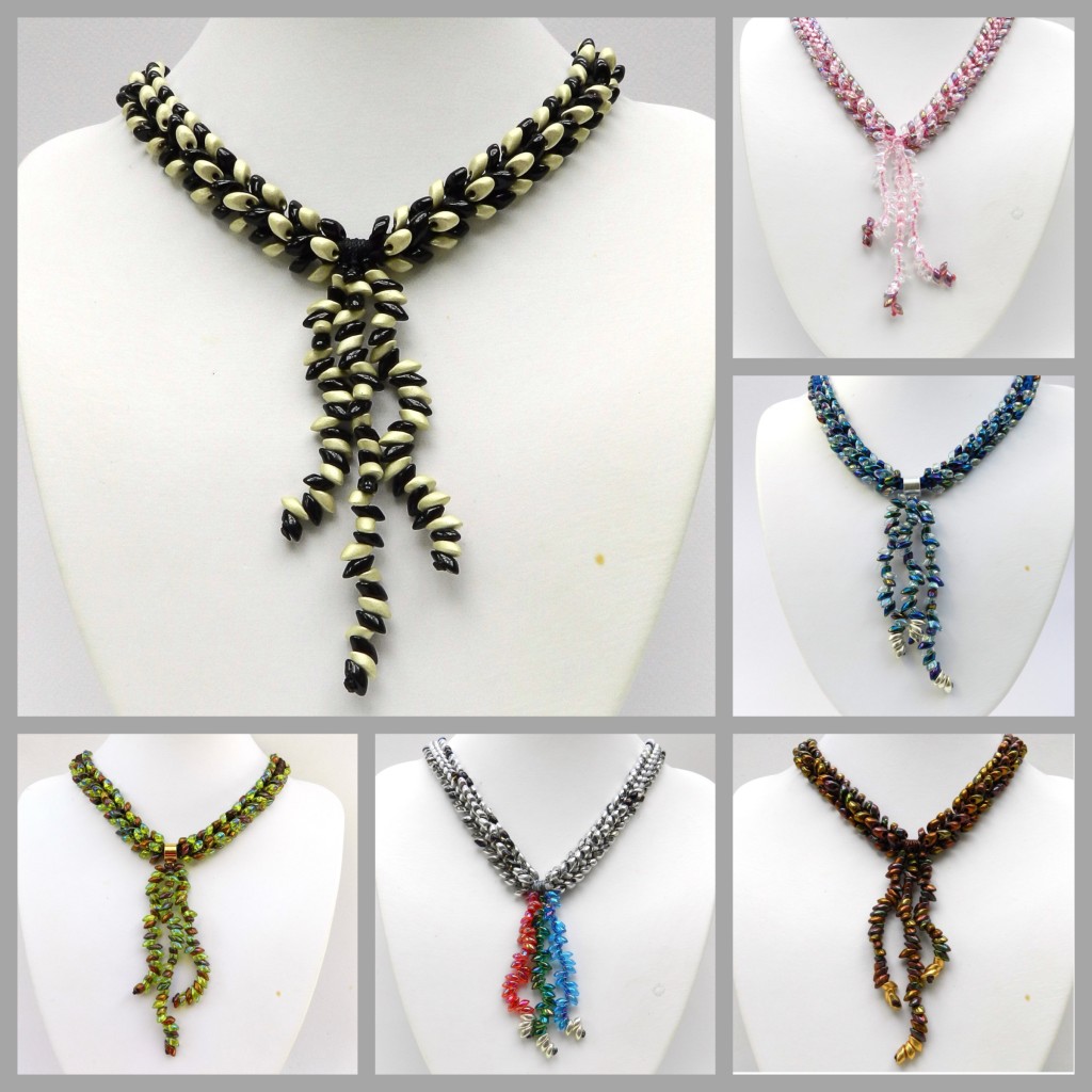 squiggle kumihimo necklace