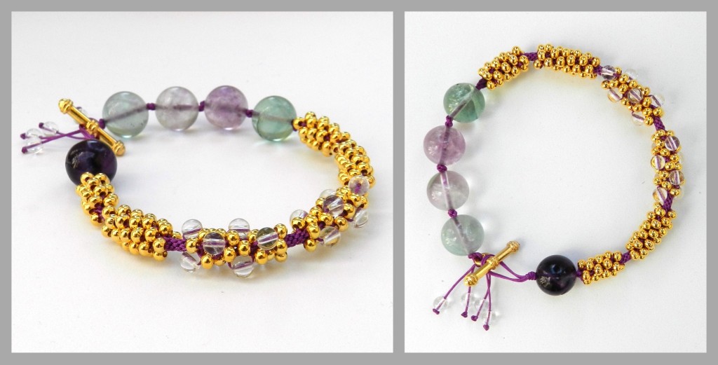 Fluorite kumihimo bracelet