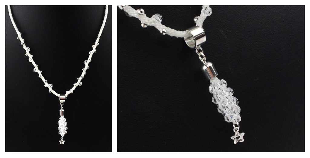 Kumihimo Crystal Pendant