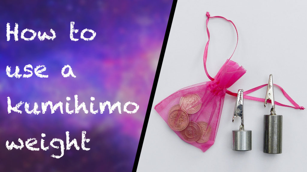 How to use a kumihimo weight