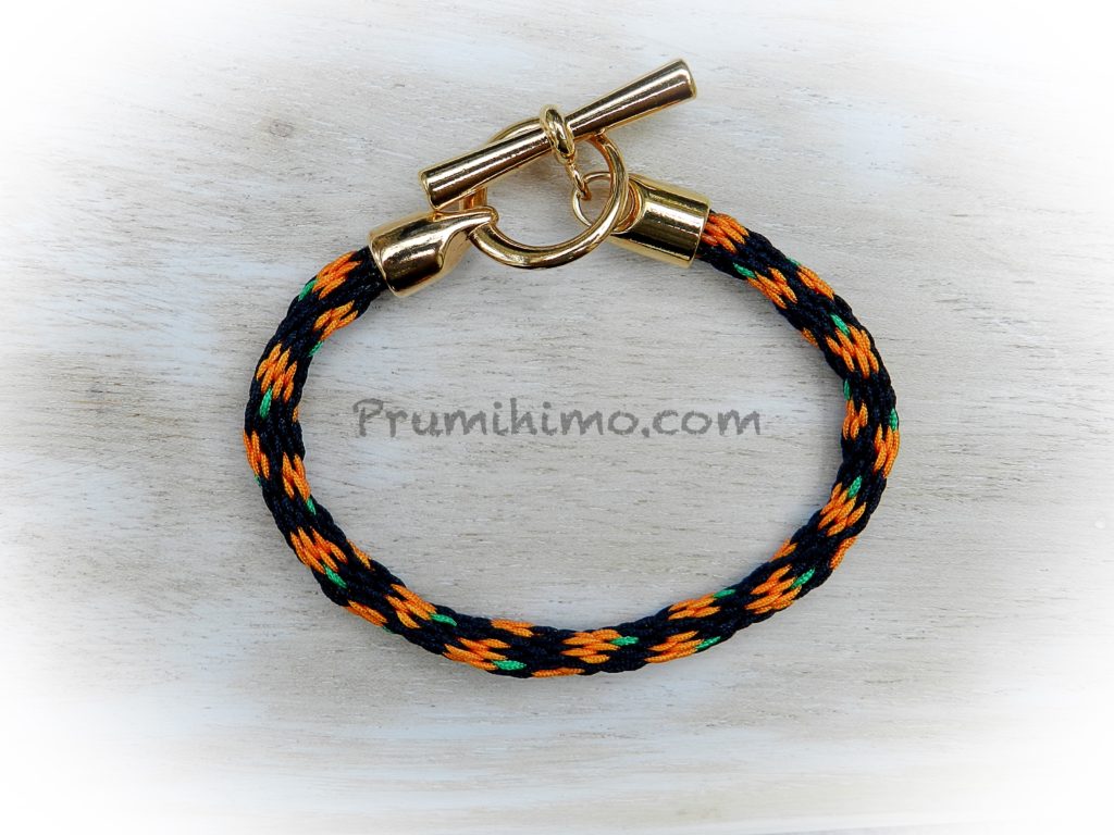 Pumpkin kumihimo bracelet