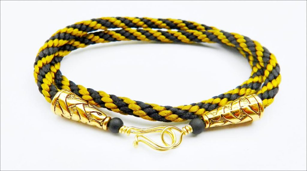 Kumihimo double bracelet