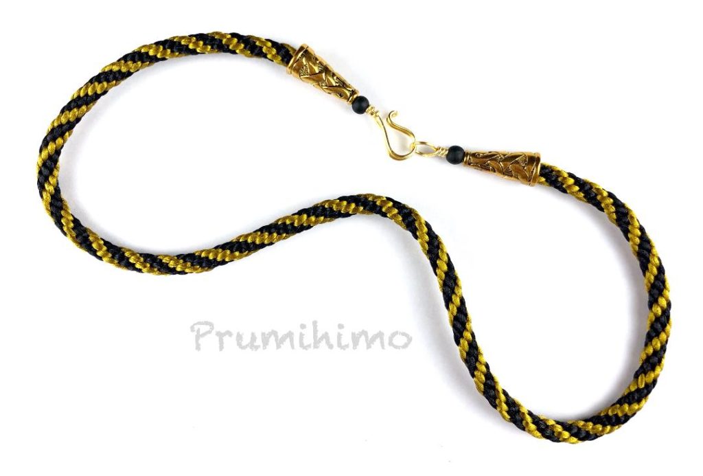 Stripe kumihimo necklace