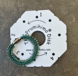 *Kit - Picasso Bracelet with 2 REGULAR Prumihimo Disks - Teal