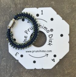 *Kit - Picasso Bracelet with 2 REGULAR Prumihimo Disks - Navy