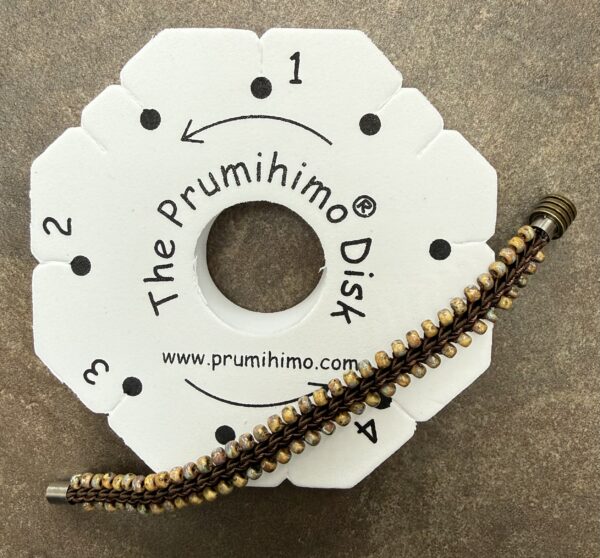 Kit - Picasso Bracelet with 1 EXTRA-THICK Prumihimo Disk - Chocolate