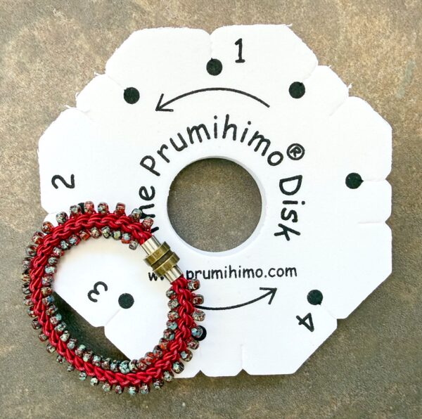 *Kit - Picasso Bracelet with 2 REGULAR Prumihimo Disks - Red