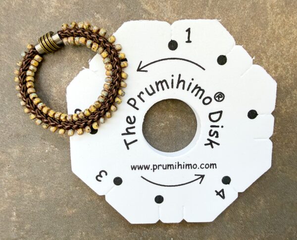 *Kit - Picasso Bracelet with 2 REGULAR Prumihimo Disks - Chocolate